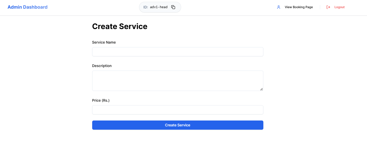 Service Details Form