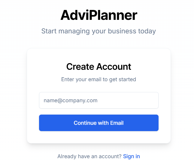 ADVI Planner Registration